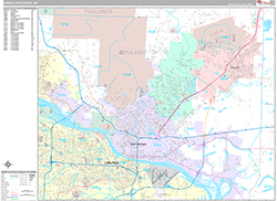North Little Rock Wall Map Premium Style 2026